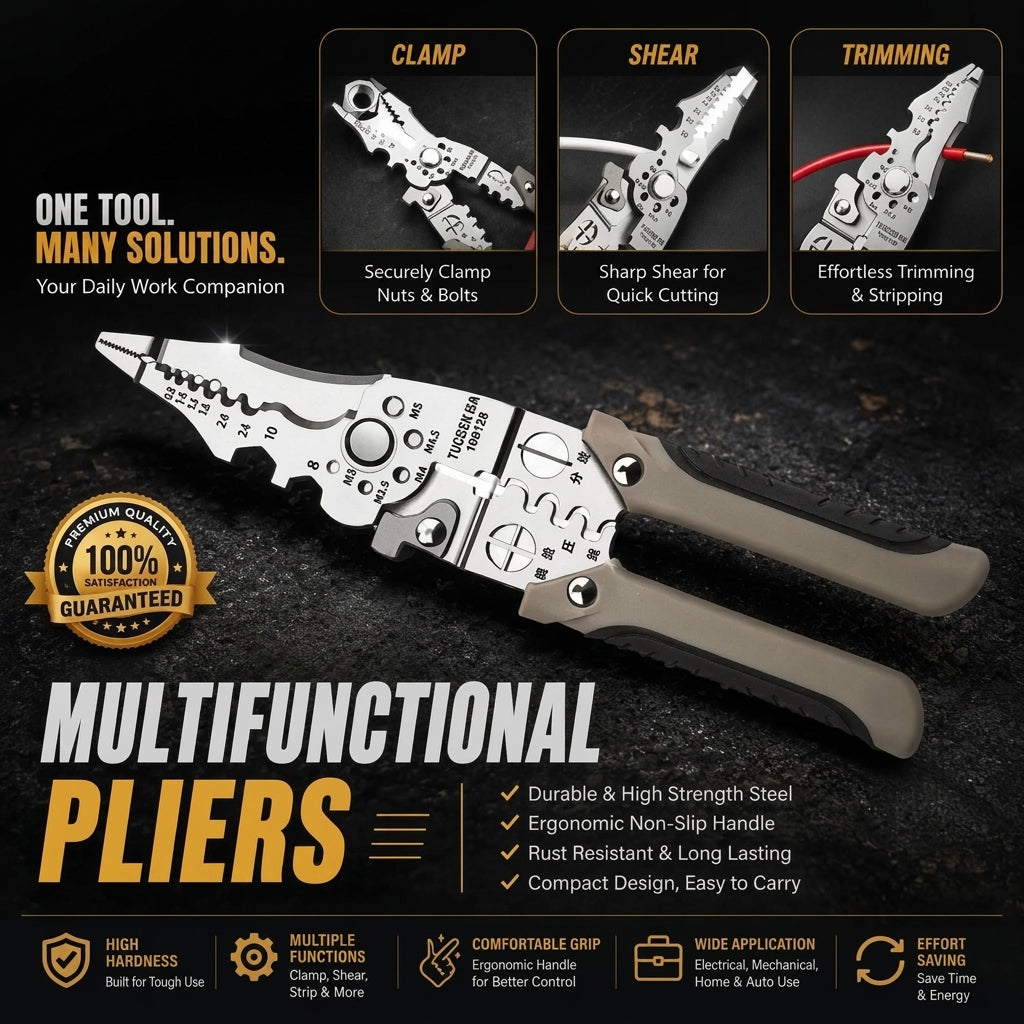 Multifunctional Wire Stripper Crimper Cable Cutter 🧰