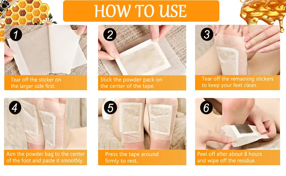 Bee Venom Lymphatic Drainage Foot Patches 10 patches